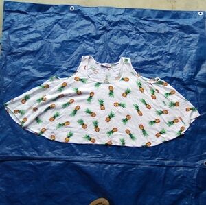 Pineapple Print  Sleeveless Top